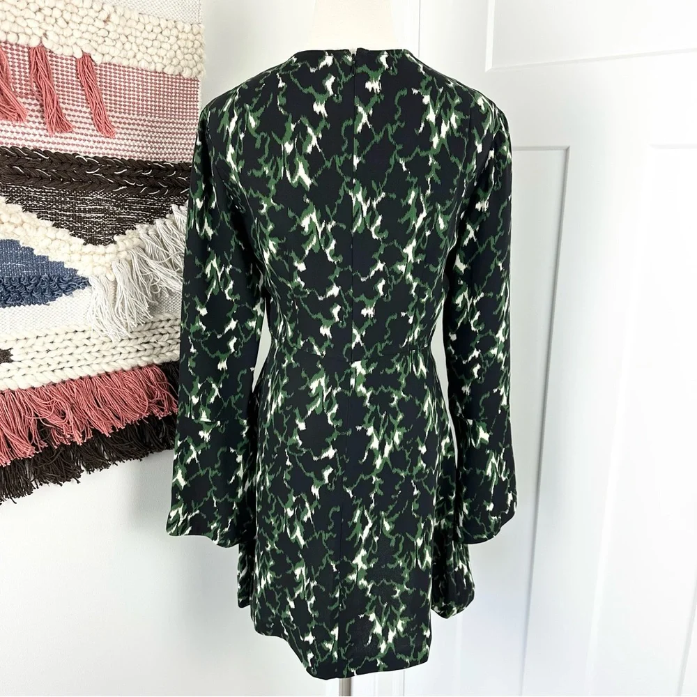A.L.C. Elegant Black and Green Patterned Dress - Picture 7 of 13